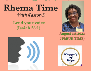 Rhema Time 1 August 2023-Lend your voice